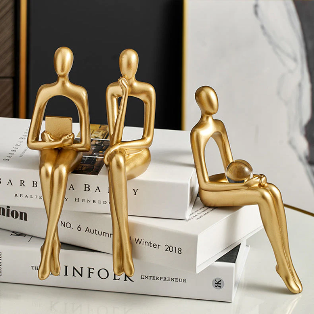 Figurix - Abstract Sitting Figurines – Elegant Table Decoration for Modern Home Decor